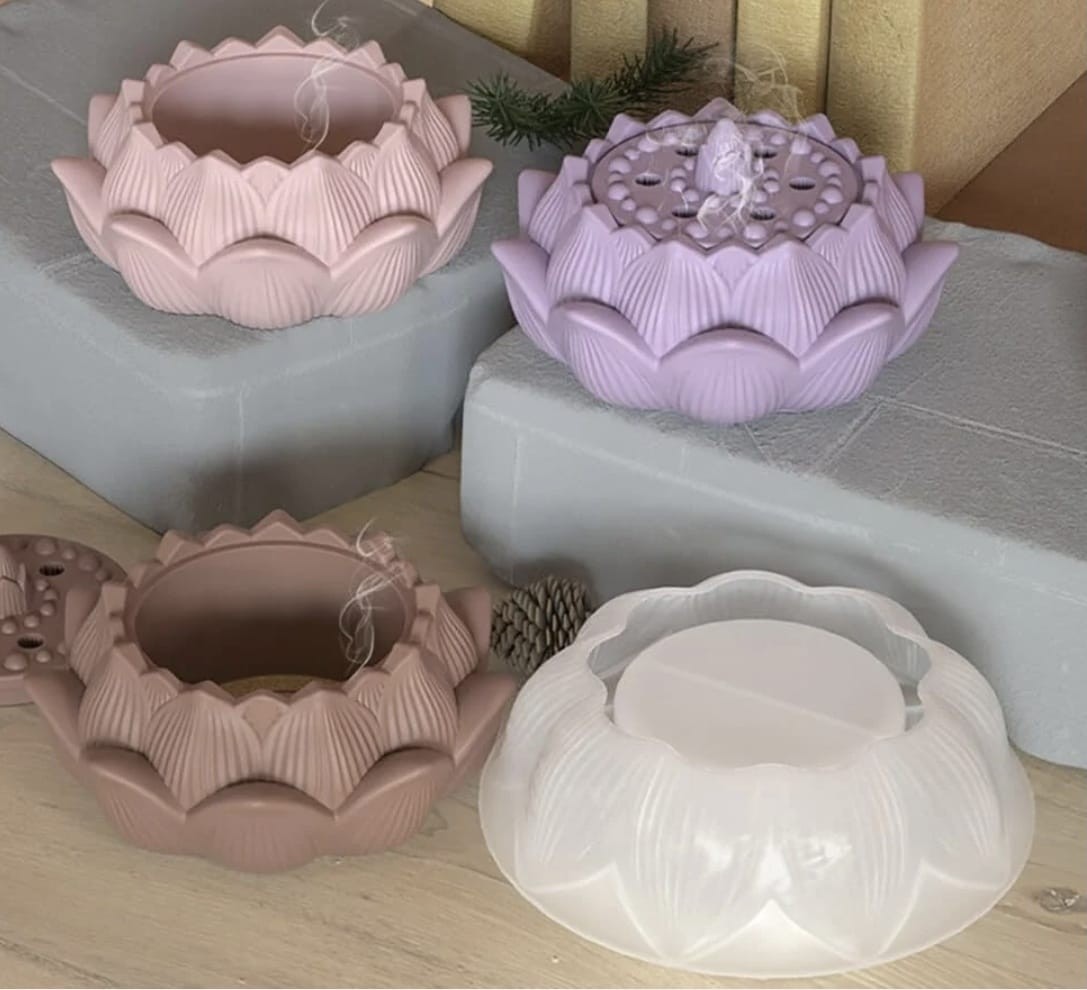 Lotus dhoop jar mold