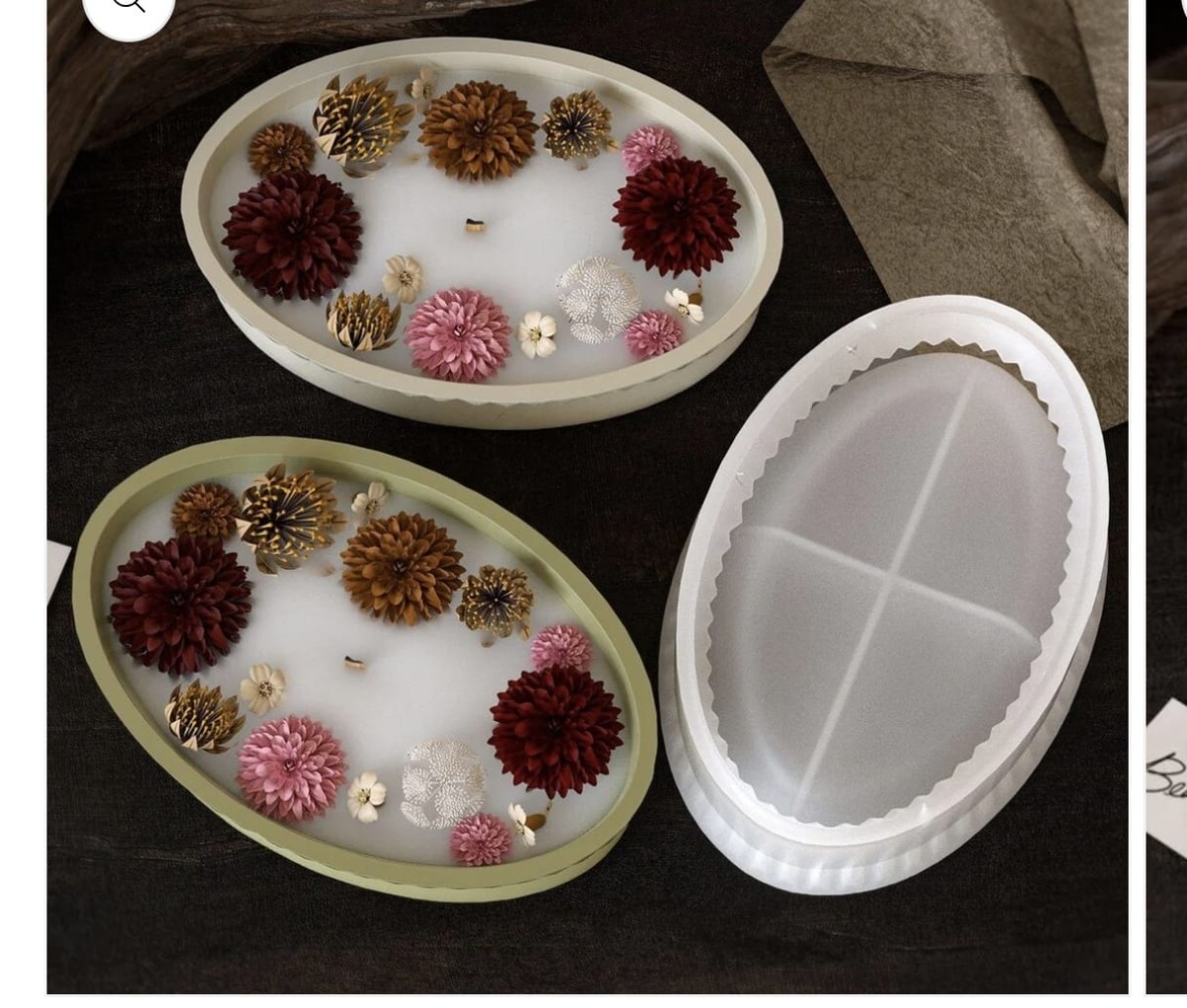 Oval trinket dish mold