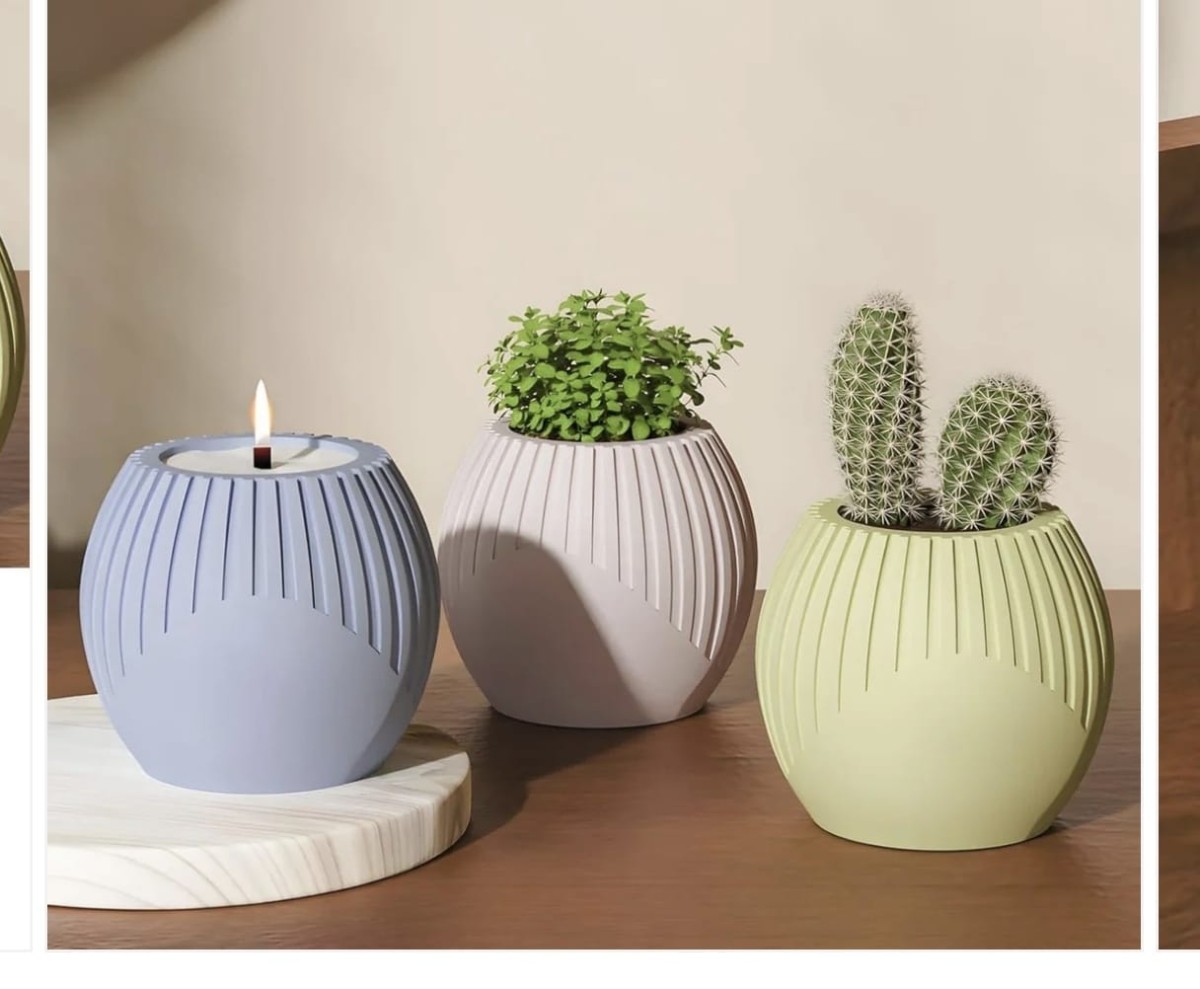 Striped bowl jar mold