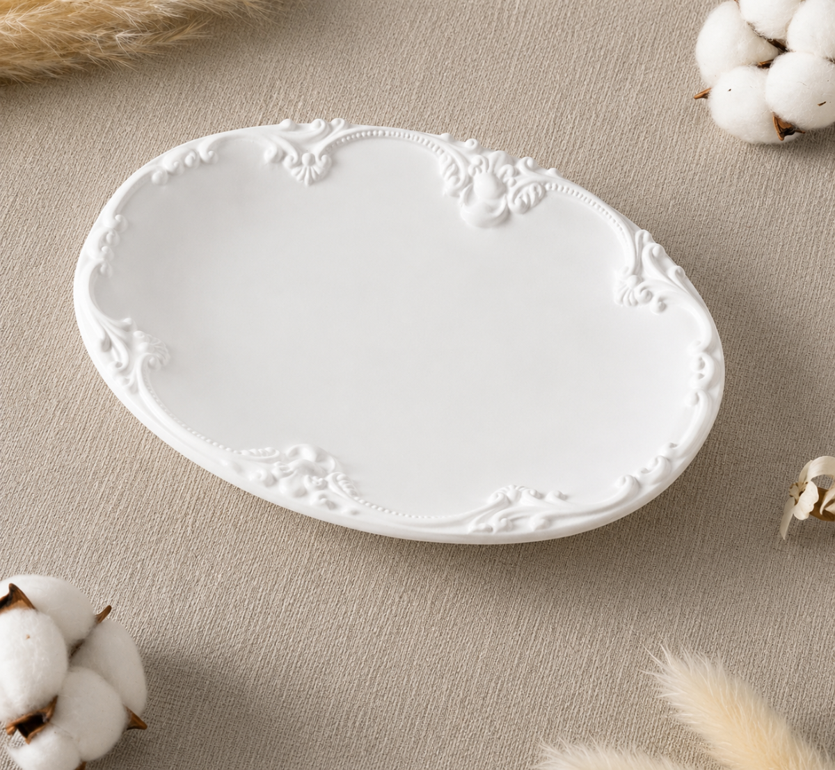 Vintage oval shape tray product