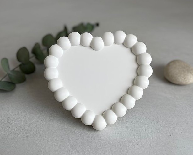 Heart bubble border mold