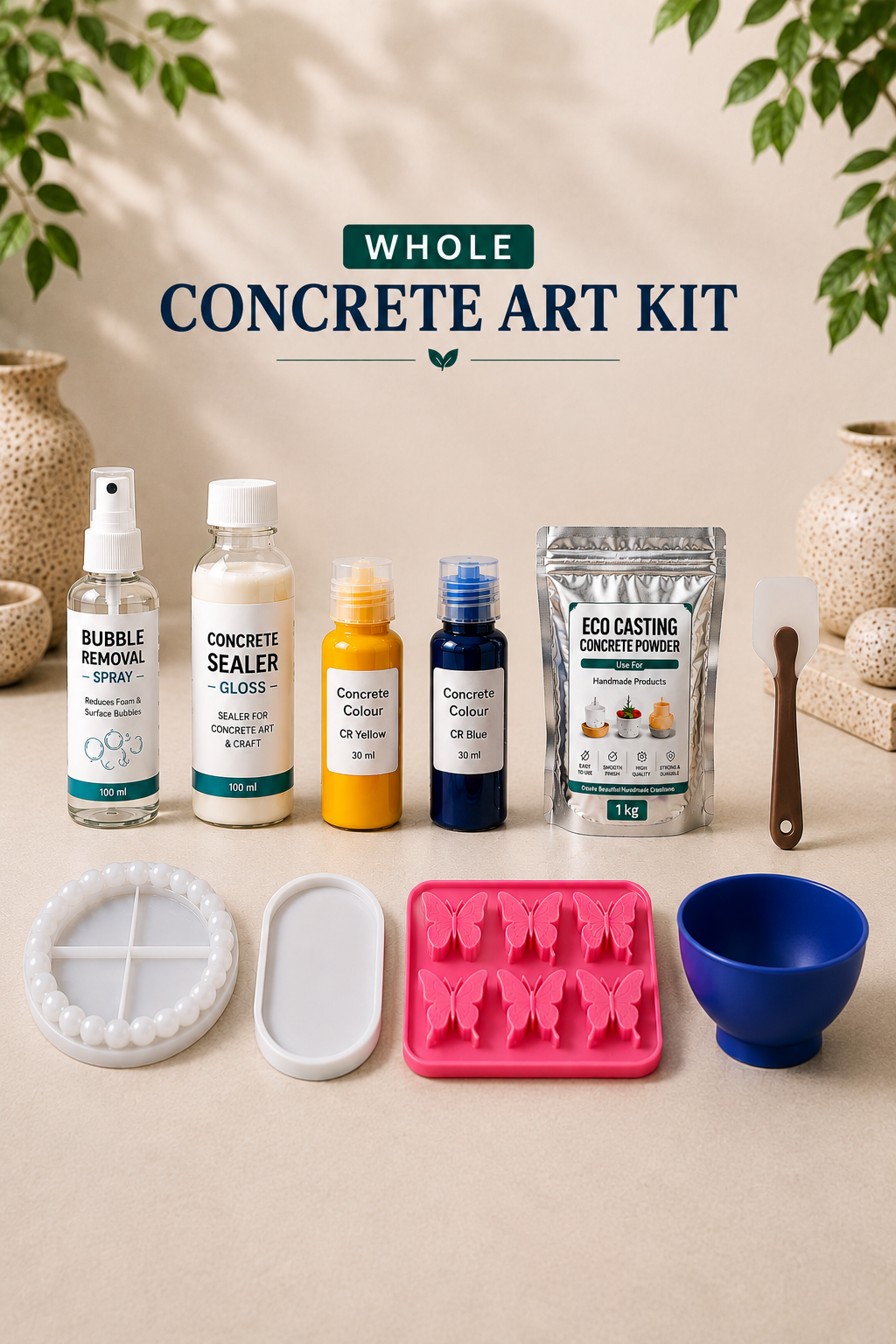 10 product Beginner kit for concrete Art