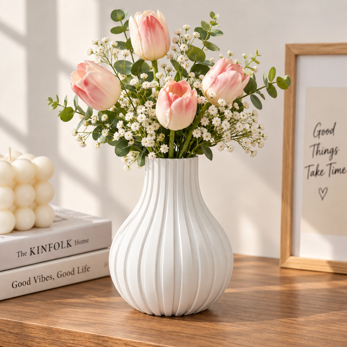 Modern Ribbed Vase Full Strip Mold